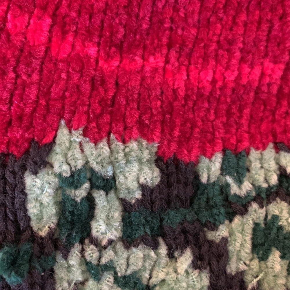 80’s ROSES FLORAL SWEATER CHENILLE - Picture 14 of 14